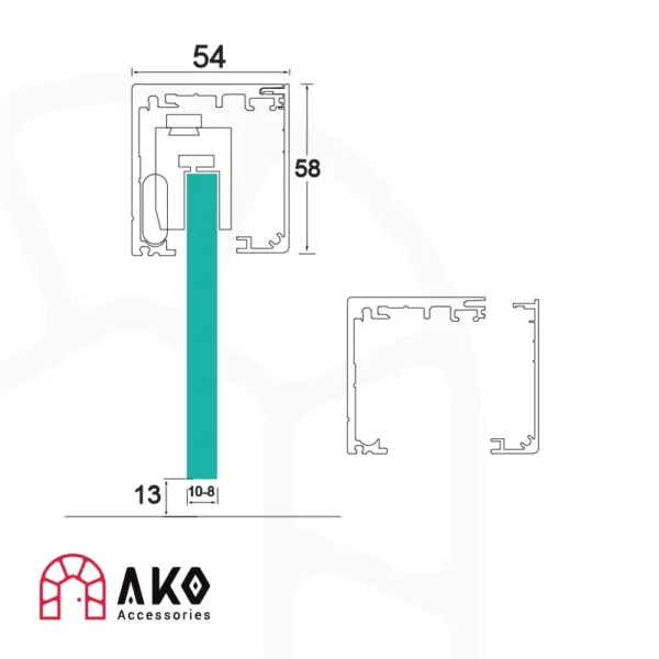 نقشه پروفیل ریل چینی خام