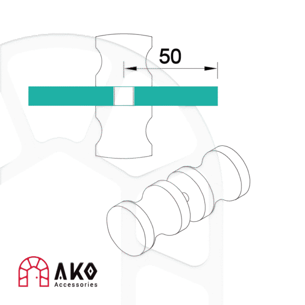 نقشه دستگیره تک سوراخ D15